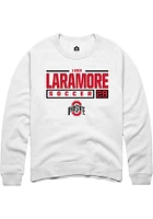 Luke Laramore Rally Ohio State Buckeyes Mens NIL Stacked Box Long Sleeve Crew Sweatshirt