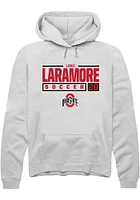 Luke Laramore Rally Ohio State Buckeyes Mens NIL Stacked Box Long Sleeve Hoodie