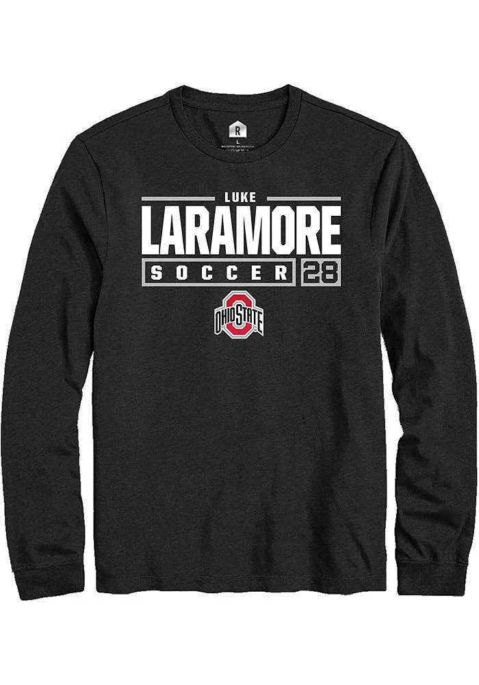 Luke Laramore Ohio State Buckeyes Rally NIL Stacked Box Long Sleeve T Shirt