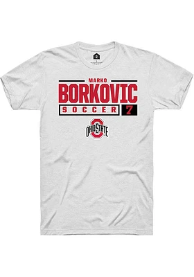 Marko Borkovic Ohio State Buckeyes Rally NIL Stacked Box Short Sleeve T Shirt