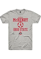 Nicholas McHenry  Ohio State Buckeyes Ash Rally NIL Sport Icon Short Sleeve T Shirt