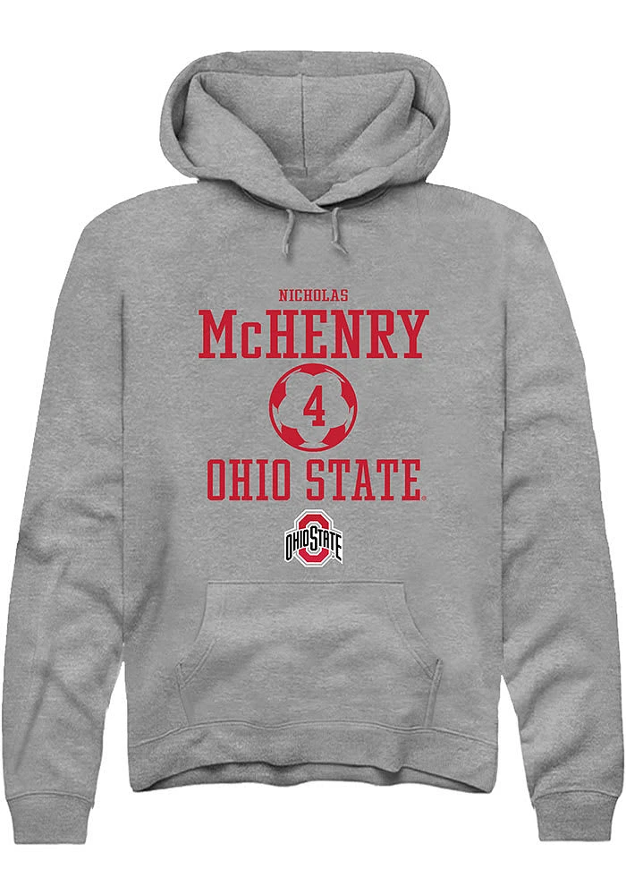 Nicholas McHenry  Rally Ohio State Buckeyes Mens Graphite NIL Sport Icon Long Sleeve Hoodie