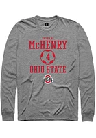 Nicholas McHenry  Ohio State Buckeyes Graphite Rally NIL Sport Icon Long Sleeve T Shirt