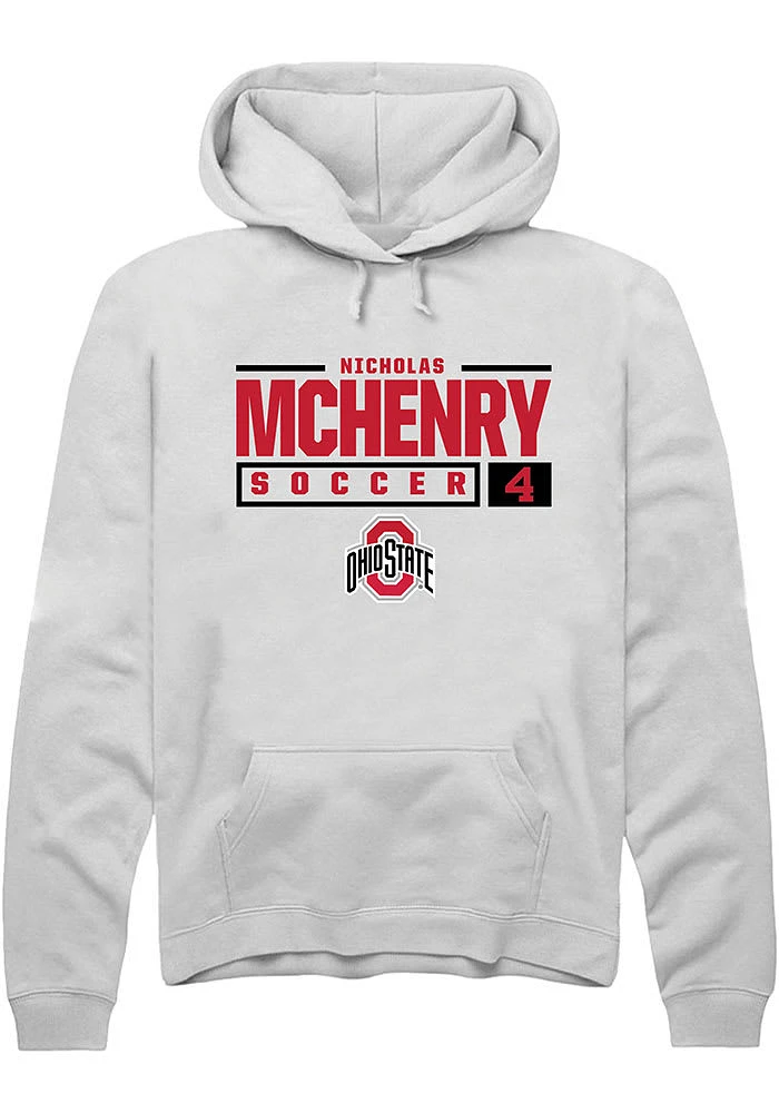 Nicholas McHenry Rally Ohio State Buckeyes Mens NIL Stacked Box Long Sleeve Hoodie