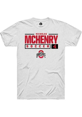 Nicholas McHenry Ohio State Buckeyes Rally NIL Stacked Box Short Sleeve T Shirt