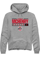 Nicholas McHenry  Rally Ohio State Buckeyes Mens Graphite NIL Stacked Box Long Sleeve Hoodie