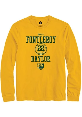 Bella Fontleroy  Baylor Bears Gold Rally NIL Sport Icon Long Sleeve T Shirt