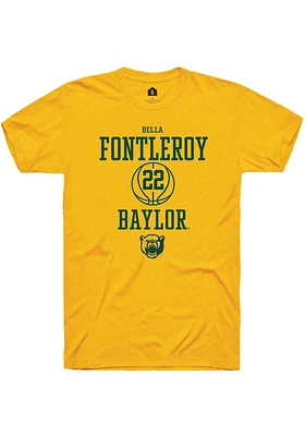 Bella Fontleroy  Baylor Bears Gold Rally NIL Sport Icon Short Sleeve T Shirt