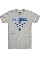 Jayden Melendez  Pitt Panthers Ash Rally NIL Sport Icon Short Sleeve T Shirt