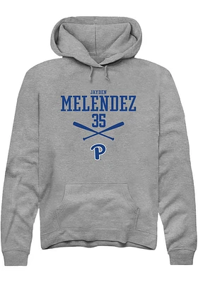 Jayden Melendez  Rally Pitt Panthers Mens Graphite NIL Sport Icon Long Sleeve Hoodie