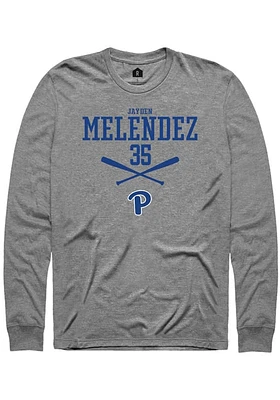 Jayden Melendez  Pitt Panthers Graphite Rally NIL Sport Icon Long Sleeve T Shirt