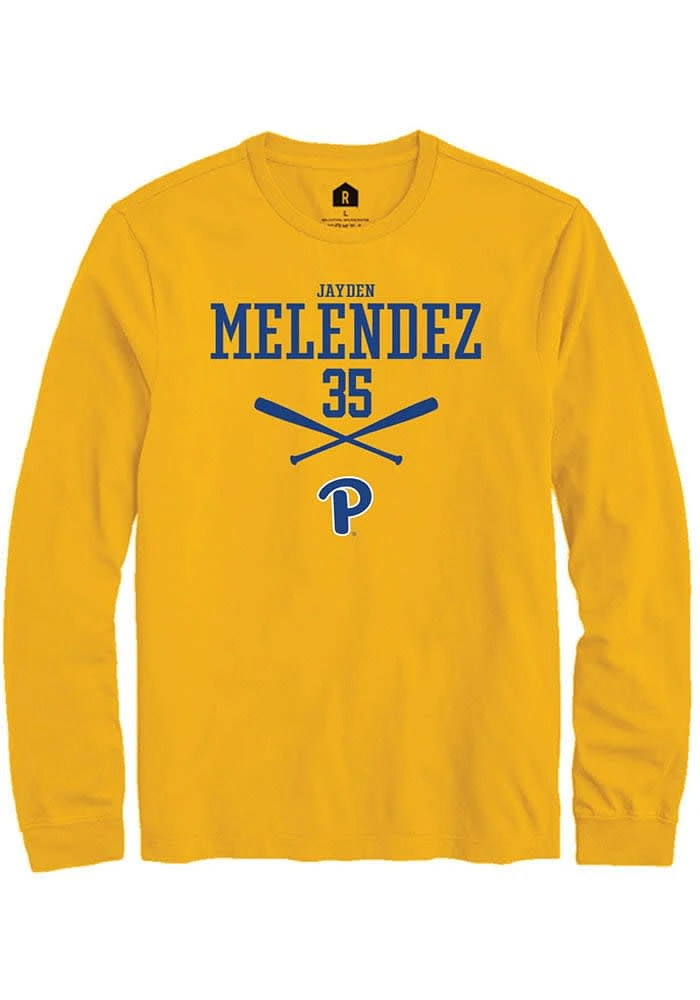 Jayden Melendez Pitt Panthers Gold Rally NIL Sport Icon Long Sleeve T Shirt