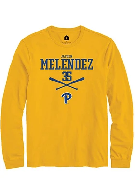 Jayden Melendez  Pitt Panthers Gold Rally NIL Sport Icon Long Sleeve T Shirt