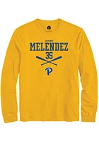 Jayden Melendez  Pitt Panthers Gold Rally NIL Sport Icon Long Sleeve T Shirt