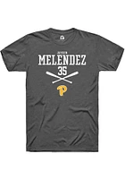 Jayden Melendez  Pitt Panthers Dark Grey Rally NIL Sport Icon Short Sleeve T Shirt
