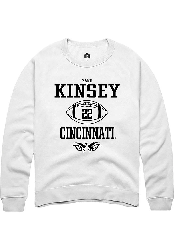 Zane Kinsey Rally Cincinnati Bearcats Mens NIL Sport Icon Long Sleeve Crew Sweatshirt