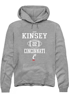 Zane Kinsey  Rally Cincinnati Bearcats Mens Graphite NIL Sport Icon Long Sleeve Hoodie