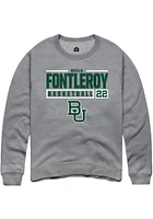 Bella Fontleroy  Rally Baylor Bears Mens Graphite NIL Stacked Box Long Sleeve Crew Sweatshirt