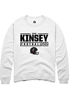 Zane Kinsey Rally Cincinnati Bearcats Mens NIL Stacked Box Long Sleeve Crew Sweatshirt