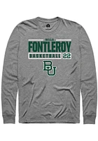 Bella Fontleroy  Baylor Bears Graphite Rally NIL Stacked Box Long Sleeve T Shirt