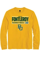 Bella Fontleroy  Baylor Bears Gold Rally NIL Stacked Box Long Sleeve T Shirt