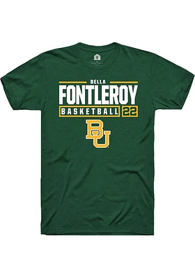Bella Fontleroy  Baylor Bears Green Rally NIL Stacked Box Short Sleeve T Shirt