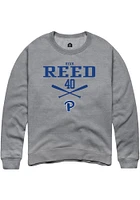 Ryan Reed  Rally Pitt Panthers Mens Graphite NIL Sport Icon Long Sleeve Crew Sweatshirt