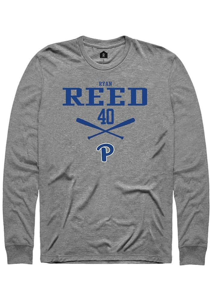 Ryan Reed  Pitt Panthers Graphite Rally NIL Sport Icon Long Sleeve T Shirt