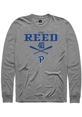 Ryan Reed  Pitt Panthers Graphite Rally NIL Sport Icon Long Sleeve T Shirt