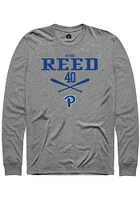 Ryan Reed  Pitt Panthers Graphite Rally NIL Sport Icon Long Sleeve T Shirt