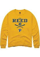 Ryan Reed  Rally Pitt Panthers Mens Gold NIL Sport Icon Long Sleeve Crew Sweatshirt