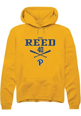 Ryan Reed  Rally Pitt Panthers Mens Gold NIL Sport Icon Long Sleeve Hoodie