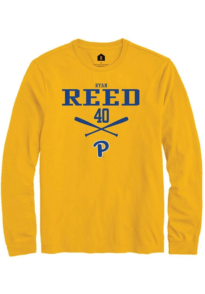 Ryan Reed Pitt Panthers Gold Rally NIL Sport Icon Long Sleeve T Shirt