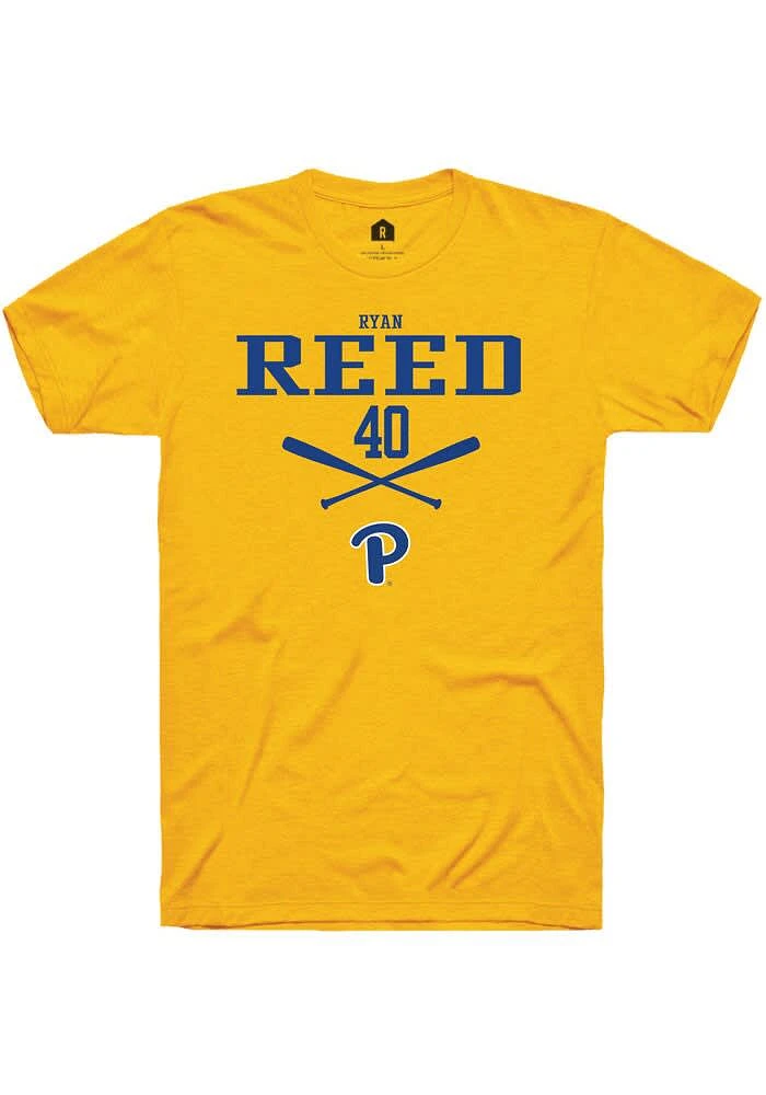 Ryan Reed  Pitt Panthers Gold Rally NIL Sport Icon Short Sleeve T Shirt