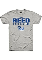 Ryan Reed  Pitt Panthers Ash Rally NIL Stacked Box Short Sleeve T Shirt