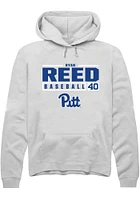 Ryan Reed  Rally Pitt Panthers Mens White NIL Stacked Box Long Sleeve Hoodie