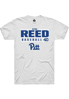 Ryan Reed  Pitt Panthers White Rally NIL Stacked Box Short Sleeve T Shirt