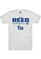 Ryan Reed  Pitt Panthers White Rally NIL Stacked Box Short Sleeve T Shirt