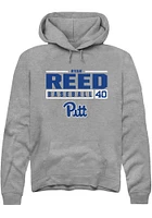 Ryan Reed  Rally Pitt Panthers Mens Graphite NIL Stacked Box Long Sleeve Hoodie