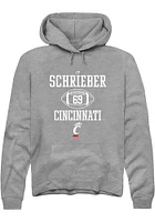 JP Schrieber  Rally Cincinnati Bearcats Mens Graphite NIL Sport Icon Long Sleeve Hoodie