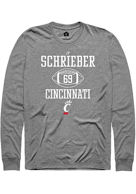 JP Schrieber  Cincinnati Bearcats Graphite Rally NIL Sport Icon Long Sleeve T Shirt