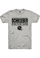 JP Schrieber  Cincinnati Bearcats Ash Rally NIL Stacked Box Short Sleeve T Shirt