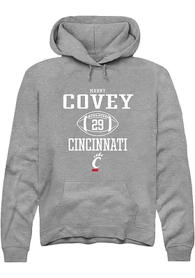 Manny Covey  Rally Cincinnati Bearcats Mens Graphite NIL Sport Icon Long Sleeve Hoodie