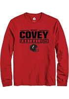 Manny Covey Cincinnati Bearcats Rally NIL Stacked Box Long Sleeve T Shirt