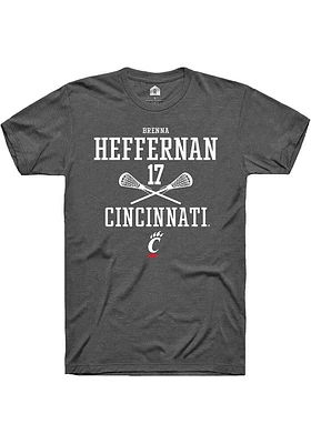 Brenna Heffernan  Cincinnati Bearcats Dark Grey Rally NIL Sport Icon Short Sleeve T Shirt