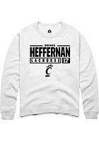 Brenna Heffernan Rally Cincinnati Bearcats Mens NIL Stacked Box Long Sleeve Crew Sweatshirt