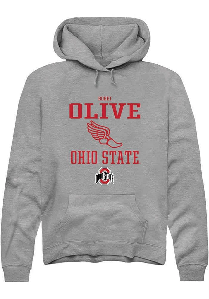 Bobbi Olive Rally Ohio State Buckeyes Mens Graphite NIL Sport Icon Long Sleeve Hoodie
