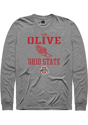 Bobbi Olive  Ohio State Buckeyes Graphite Rally NIL Sport Icon Long Sleeve T Shirt