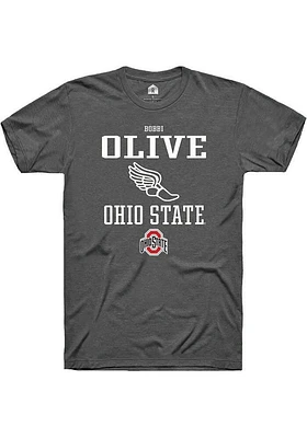 Bobbi Olive  Ohio State Buckeyes Dark Grey Rally NIL Sport Icon Short Sleeve T Shirt