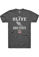 Bobbi Olive  Ohio State Buckeyes Dark Grey Rally NIL Sport Icon Short Sleeve T Shirt